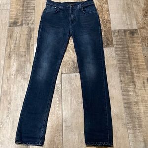 Men’s Nudie Jeans Thin Finn fit in Organic Blue Strike
